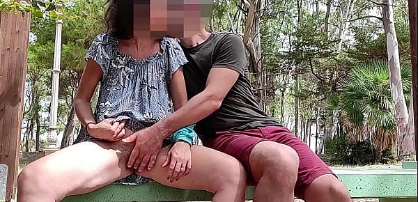  Pussy flash - A stranger caught me masturbating in the park and help me orgasm - MissCreamy